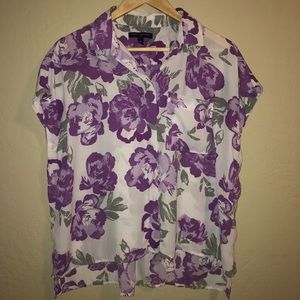 Banana Republic oversized Floral Blouse